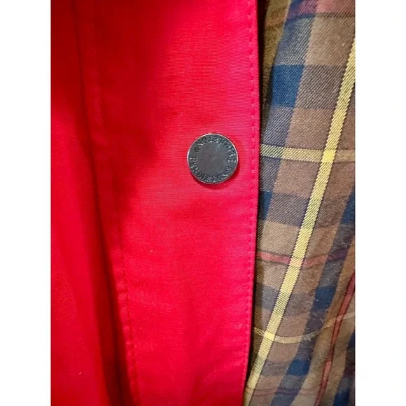 Pendleton Red Hooded Raincoat Anorak NWOT Women Sz XL Plaid Lining Full Zip $259 - Picture 8 of 11
